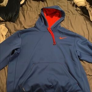 Nike Blue and Red Hoodie